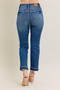 Judy Blue Full Size Hw Vintage Wash Release Hem Kick Flare Jeans Plus Size