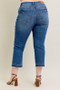 Judy Blue Full Size Hw Vintage Wash Release Hem Kick Flare Jeans Plus Size