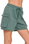 Zenana Scuba Thigh Pocket Shorts