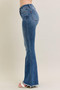 Judy Blue Full Size Mr Vintage Wash Flare Jeans W/ Destroy and Fray Hem Plus Size