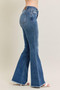 Judy Blue Full Size Mr Vintage Wash Flare Jeans W/ Destroy and Fray Hem Plus Size