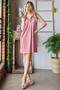 Heimish Full Size Ribbed Johnny Collar Sleeveless Dress