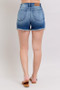 Judy Blue Full Size V-Front Denim Shorts with Shield Pockets Plus Size