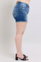 Judy Blue Full Size V-Front Denim Shorts with Shield Pockets Plus Size