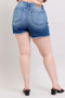 Judy Blue Full Size V-Front Denim Shorts with Shield Pockets Plus Size
