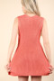 VERY J Slit Round Neck Top and Shorts Sweater Set