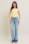 Judy Blue Full Size Mr Release Hem Wide Leg Jeans Plus Size