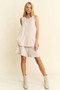 Davi & Dani Contrast Seam Top and Short Set