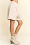 Davi & Dani Contrast Seam Top and Short Set