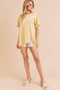 Aemi + Co Asymmetrical Front Slit Round Neck Raglan Sleeve T-Shirt