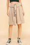 Davi & Dani Fold Over Waist Band Strap Detail Short