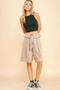 Davi & Dani Fold Over Waist Band Strap Detail Short