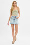 RISEN Full Size High Rise Button Down Skorts Plus Size