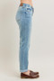 Judy Blue Full Size V-Front Cuff Boyfriend Jeans Plus Size