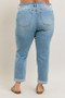 Judy Blue Full Size V-Front Cuff Boyfriend Jeans Plus Size