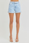 RISEN Full Size High Rise Belted Roll Up Shorts Plus Size