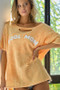 BiBi Washed Laser Cut Detail Cool Mom Print Thermal Top