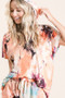 BiBi Tie Dye Terry Hoodie With Drawstring