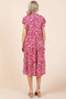 Mittoshop Abstract Print Ruffle Tier Midi Dress
