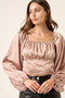 Mittoshop Satin Square Neck Blouse
