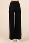 Mittoshop Twill High Waisted Button Fly Wide Leg Pants