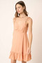 Mittoshop Ruched Detail Spaghetti Tie Mini Dress