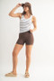 MONO B Striped Seamless Ribbed Tank