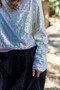 J.NNA Sequin Long Sleeve Crop T-Shirt