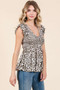 Mittoshop Leopard Print Ruffle Smock Blouse