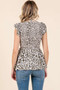 Mittoshop Leopard Print Ruffle Smock Blouse