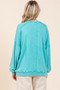 Mittoshop Vintage Textile Flower Patch Mineral Wash Pullover Sweatshirt