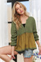 ADORA Mineral Washed Babydoll Tunic Top