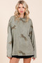 Mittoshop Mineral Wash Cheetah Print Long Sleeve Top
