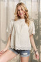 ADORA Ruffle Shoulder Blouse