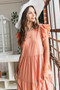 Mittoshop Ruffle Short Sleeve Tiered Maxi Dress