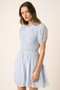 Mittoshop Smocking Detail Puff Sleeve Mini Dress