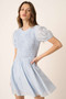 Mittoshop Smocking Detail Puff Sleeve Mini Dress