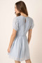 Mittoshop Smocking Detail Puff Sleeve Mini Dress