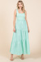 Mittoshop Mix Media Square Neck Maxi Dress