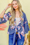 And The Why Front Tie Knot Floral Print Top