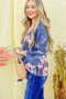 And The Why Front Tie Knot Floral Print Top