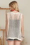 ADORA Button Down Crochet Vest Top