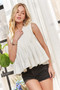 ADORA Pleated Round Neck Tank