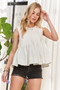 ADORA Pleated Round Neck Tank