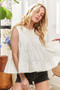 ADORA Pleated Round Neck Tank