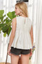 ADORA Pleated Round Neck Tank