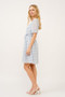 And The Why Puff Sleeve Ruched Button Front Gingham Dress