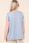 Mittoshop Star Patch Long Sleeve Colorblock Mineral Wash Top