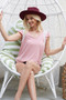 BiBi Viscose Rayon Slub Knit With Lace Yoke