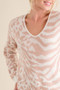 And The Why Leopard Zebra Combo Casual Sweater Top